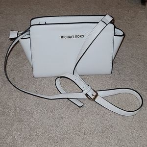 Michael Kors white crossbody purse